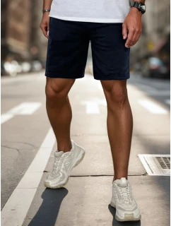 Pánské tmavě modré teplákové šortky Dstreet SX2479