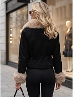 Kurtka damska zimowa z futerkiem czarna model 22386897 - FashionStreet Kurtka damska zimowa z futerkiem czarna model 22386897 - FashionStreet