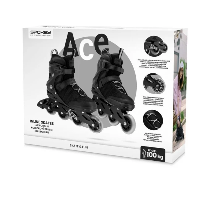 Kolečkové brusle Ace model 21132376 r. 45 - Spokey