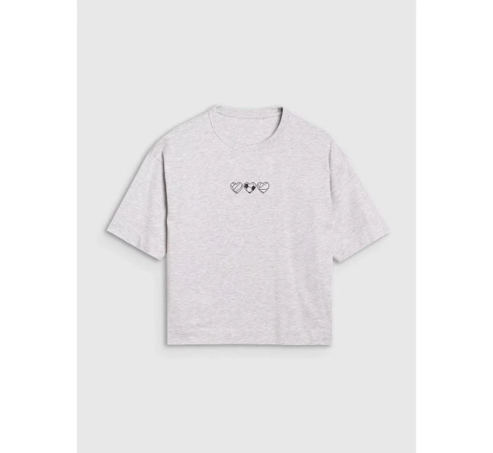 Dámské tričko oversize s potiskem model 21436903 - 4F Dámské tričko oversize s potiskem model 21436903 - 4F