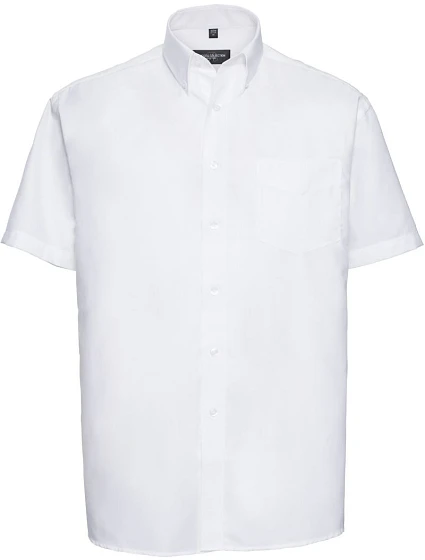 Russell Athletic 933M Košile Oxford s krátkým rukávem 11.933M white Russell Athletic 933M Košile Oxford s krátkým rukávem 11.933M white