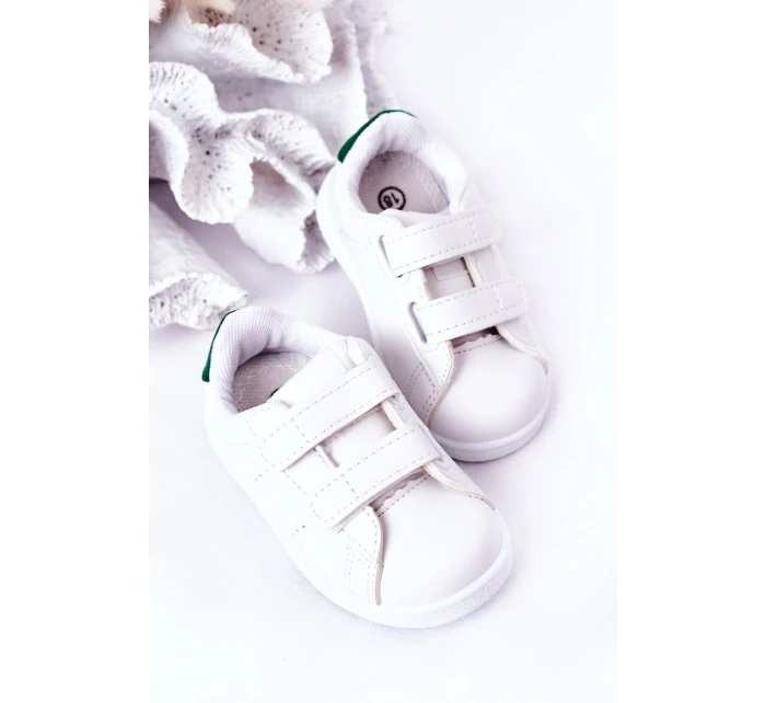 Dětské Tenisky Se Suchým Zipem Bíle-Zelené California Dětské Tenisky Se Suchým Zipem Bíle-Zelené California