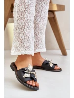 Pantofle S Dekorací Přírodní Kůže Zazoo model 21682375 Černé - Boto Pantofle S Dekorací Přírodní Kůže Zazoo model 21682375 Černé - Boto