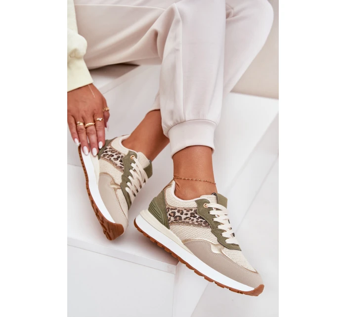 Dámské Sportovní Boty S Panterem Na Platformě Zelené Davinara Dámské Sportovní Boty S Panterem Na Platformě Zelené Davinara