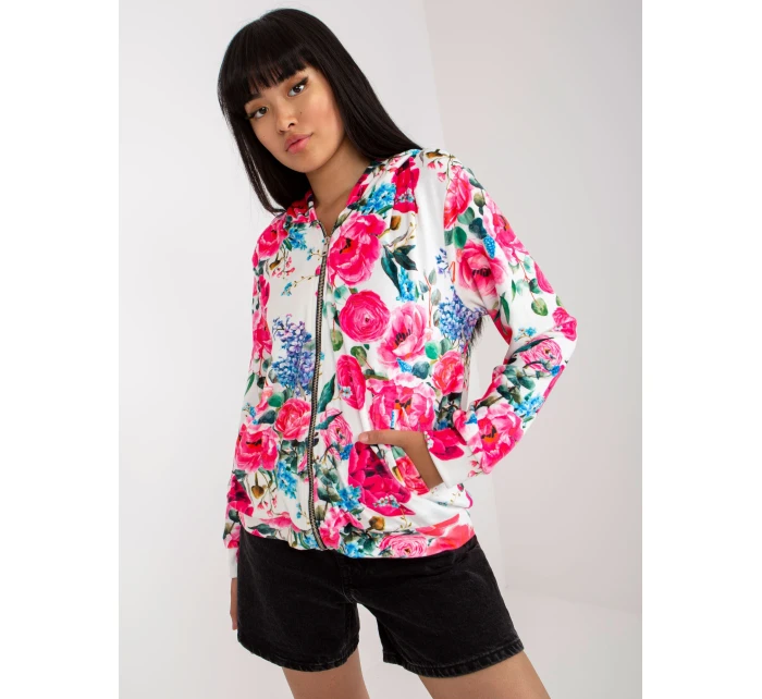 Mikina RV BL 8118.89 bílá a růžová Mikina RV BL 8118.89 bílá a růžová