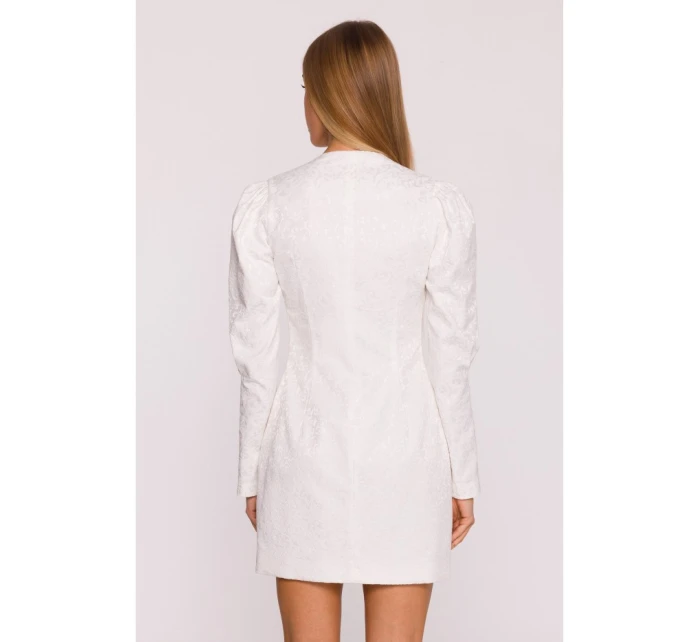 M881 Žakárové blejzrové šaty - krémové M881 Žakárové blejzrové šaty - krémové