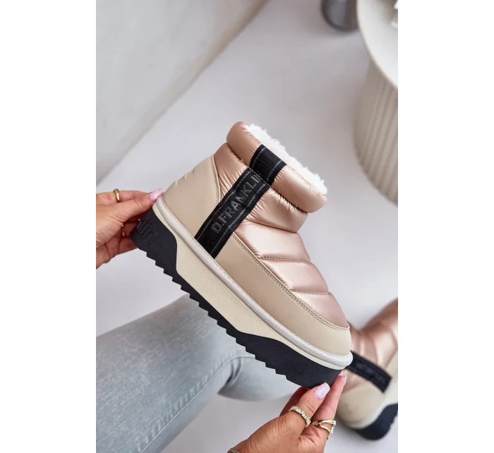 Nízké sněhule na silné podrážce D.Franklin Béžové