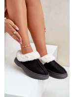Dámské Pantofle S Kožešinou Černé Zinntia Dámské Pantofle S Kožešinou Černé Zinntia