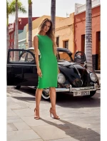 Dámské šaty M667 Zelená - MOE
