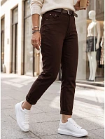 Dámské džíny Mom Fit s hnědým páskem FashionStreet UY3129 Dámské džíny Mom Fit s hnědým páskem FashionStreet UY3129