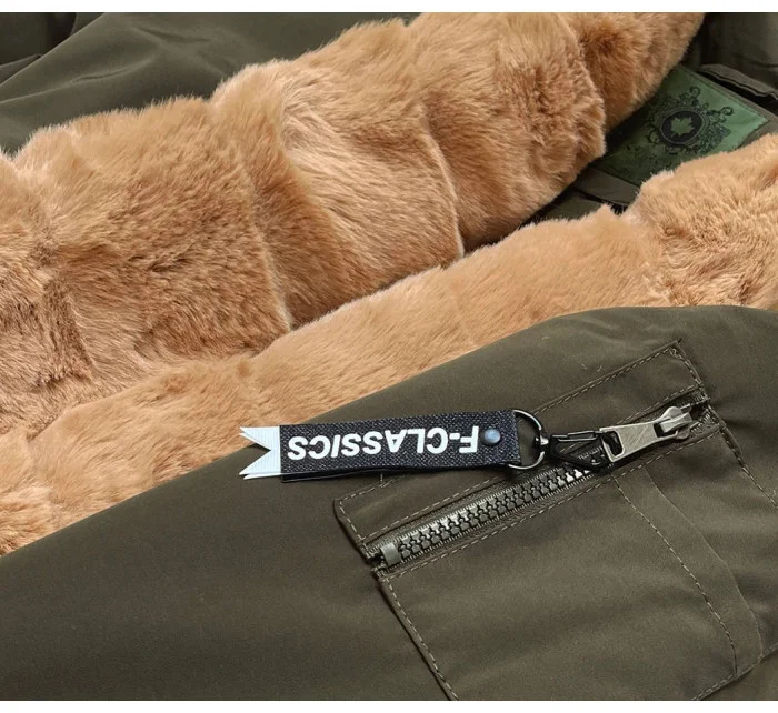 DAMSKA PARKA ZIMOWA KHAKI model 21245149 - CANADA Mountain