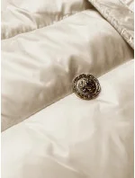 Dámský péřový kabát v barvě se zapínáním na knoflíky model 21248476 - J.STYLE