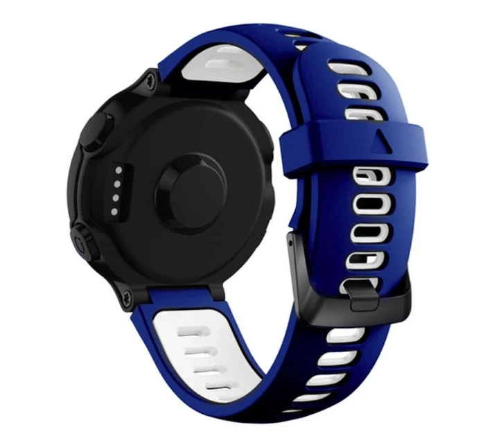 Silikonový řemínek pro Garmin G02 - tmavě modrý a bílý Silikonový řemínek pro Garmin G02 - tmavě modrý a bílý