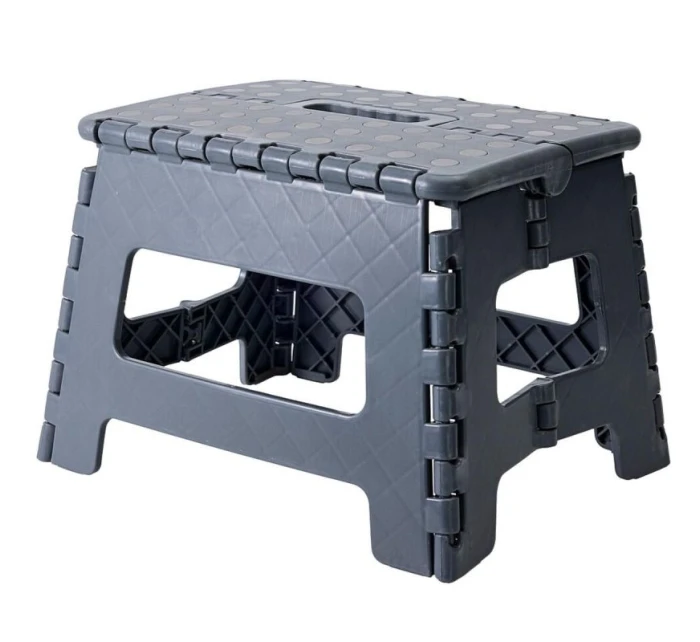 PROTISKLUZOVÁ SKLÁDACÍ STOLIČKA ŠEDÁ