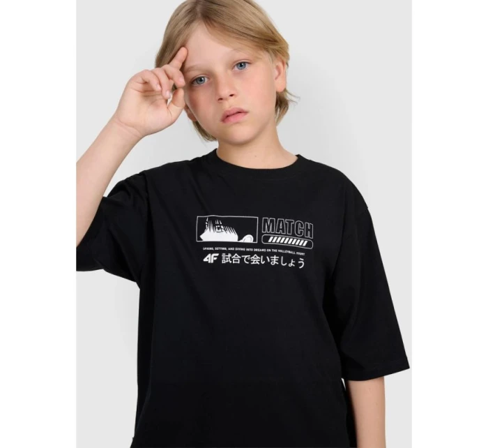 Chlapecké tričko oversize s potiskem 4F 4FJRAW25TTSHM3065-20S Chlapecké tričko oversize s potiskem 4F 4FJRAW25TTSHM3065-20S