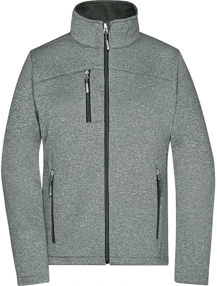Daiber JN 1147 Dámská 2-vrstvá melanžová softshell bunda 02.1147 dark melange/black Daiber JN 1147 Dámská 2-vrstvá melanžová softshell bunda 02.1147 dark melange/black