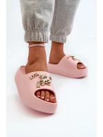 Dámské lehké pěnové žabky s ozdobami růžové Orchia Dámské lehké pěnové žabky s ozdobami růžové Orchia
