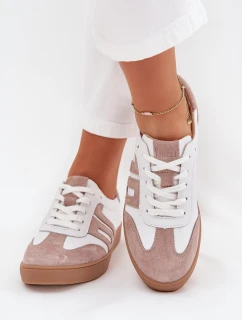 Dámské Kožené Tenisky Vinceza 79557 Bílá-Bežová