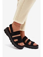 Dámské sandály semišové Big Star model 22064154 Černé - Big Star Shoes Dámské sandály semišové Big Star model 22064154 Černé - Big Star Shoes