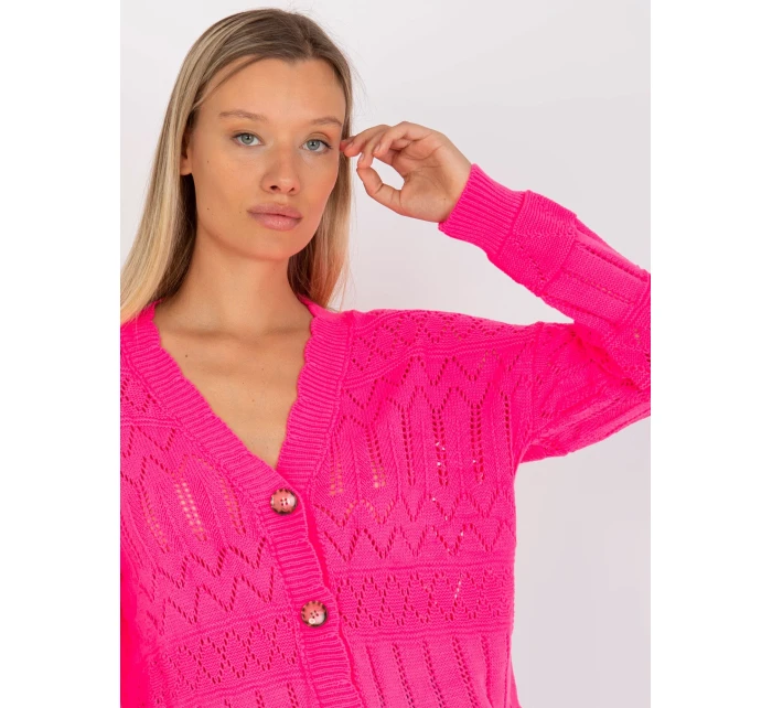 Dámský svetr LC SW 8022  fluo růžový