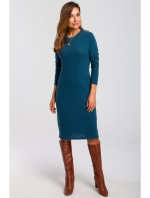 Svetrové šaty s dlouhými rukávy  modré model 18002180 - STYLOVE