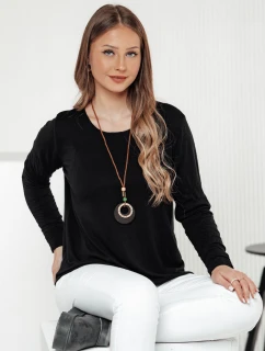 Dámská halenka LUCERIA s přívěskem černá FashionStreet RY2674