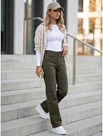 Dámské džíny regular fit se vysokým pasem, zelené, FashionStreet UY3093 Dámské džíny regular fit se vysokým pasem, zelené, FashionStreet UY3093
