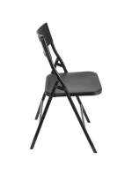 STOLEK PRO CATERING KOMPAKTNÍ STOLEK 86,5x86,5x71 cm a 4 SEDÁTKA ČERNÝ