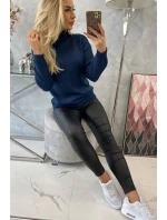 Poloviční svetr s rolákem tmavě modrý