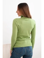Dámský svetr z viskózy s rolákem a dlouhým rukávem model 21788376 - K-Fashion