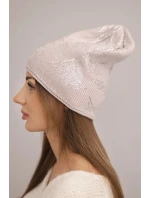 Dámská zimní čepice z vlny s dvojitým ohrnovacím lemem K426 oranžová Dámská zimní čepice z vlny s dvojitým ohrnovacím lemem K426 oranžová