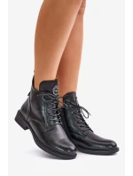 Zateplené boty na plochém podpatku s ozdobou černé model 21675424 - Boto Zateplené boty na plochém podpatku s ozdobou černé model 21675424 - Boto