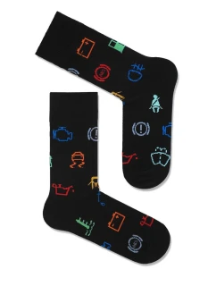 Pánské ponožky Kontrolky Černé