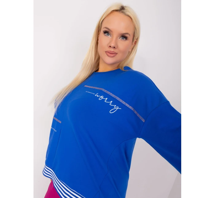 Bluzka RV BZ model 21480249 kobaltowy - FPrice Bluzka RV BZ model 21480249 kobaltowy - FPrice