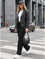 Dámské džíny s vysokým pasem a regular fit, černé, FashionStreet UY3094 Dámské džíny s vysokým pasem a regular fit, černé, FashionStreet UY3094