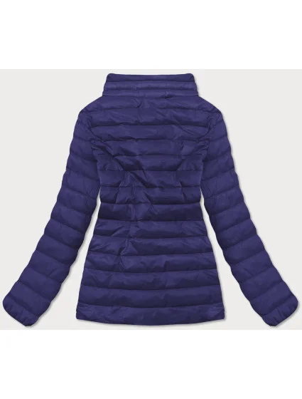 Tmavě modrá lehká dámská prošívaná bunda model 17050618 - J.STYLE Tmavě modrá lehká dámská prošívaná bunda model 17050618 - J.STYLE