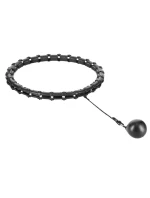 Hula Hop set HHW11 BLACK s výstupky a závažím + opasek BR163 BLACK PLUS SIZE HMS Hula Hop set HHW11 BLACK s výstupky a závažím + opasek BR163 BLACK PLUS SIZE HMS