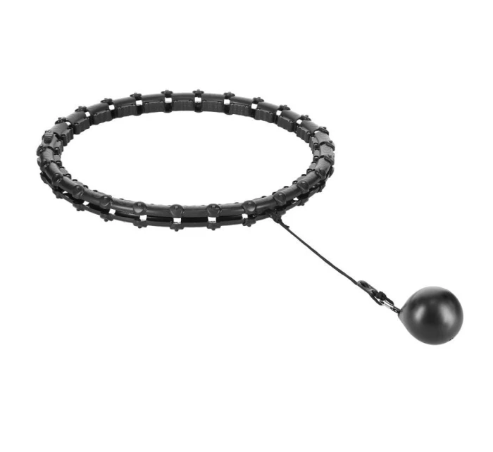 Hula Hop set HHW11 BLACK s výstupky a závažím + opasek BR163 BLACK PLUS SIZE HMS Hula Hop set HHW11 BLACK s výstupky a závažím + opasek BR163 BLACK PLUS SIZE HMS