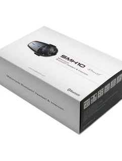 Sena SMH10D-10 Bluetooth 3.0 900M interkom pro motocykly s mikrofonem na čelence, sada pro 2 helmy