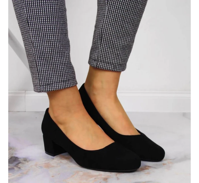 W černé semišové lodičky s model 19443130 - SERGIO LEONE