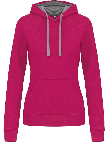 Kariban K 465 Dámská mikina s kontrastní kapucí 20.K465 fuchsia/fine grey Kariban K 465 Dámská mikina s kontrastní kapucí 20.K465 fuchsia/fine grey