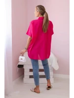 Bavlněná košile s krátkým rukávem fuchsie Bavlněná košile s krátkým rukávem fuchsie
