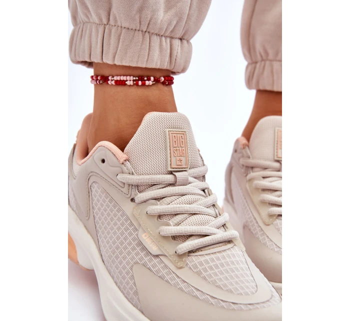 Pohodlné sportovní boty Memory Foam System Big Star model 21611874 Béžove - Big Star Shoes Pohodlné sportovní boty Memory Foam System Big Star model 21611874 Béžove - Big Star Shoes