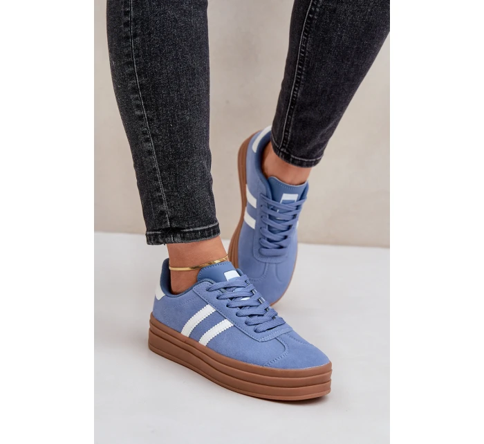 Dámské Tenisky Na Platformě Modré Egelia Dámské Tenisky Na Platformě Modré Egelia