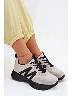 Semišové Dámské Tenisky Na Platformě Vinceza 41521 Šedé