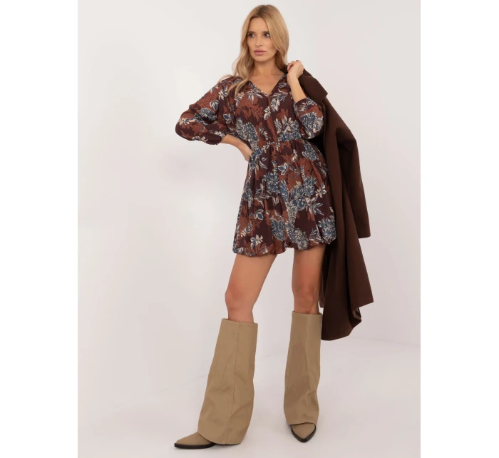 Šaty DHJ SK 19861 6.42 hnědá Šaty DHJ SK 19861 6.42 hnědá