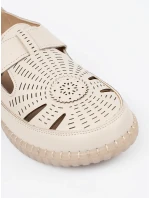 Módní dámské  polobotky hnědé na plochém podpatku