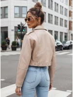 Dámská kožená bunda BADEN beige FashionStreet TY4336
