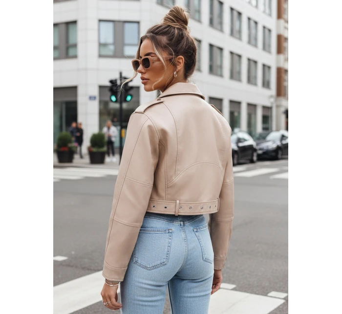 Dámská kožená bunda BADEN beige FashionStreet TY4336