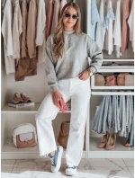 Dámská oversize mikina s nášivkou LOVASON šedá FashionStreet BY1419